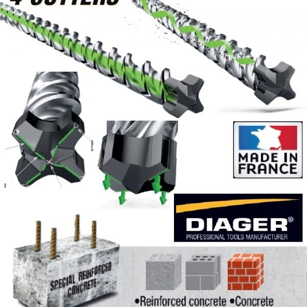Sveder SDS-Plus 4G4 za armiran beton 8x110mm