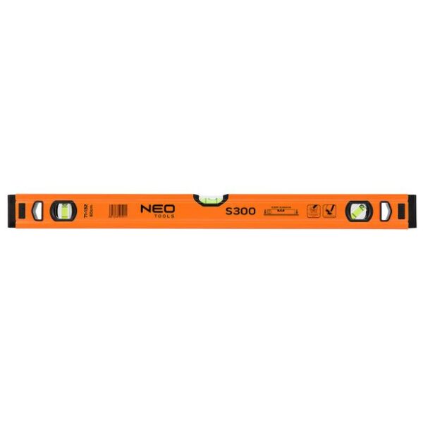 NEO TOOLS Aluminijasta libela S 300, 60 cm, 3 libele