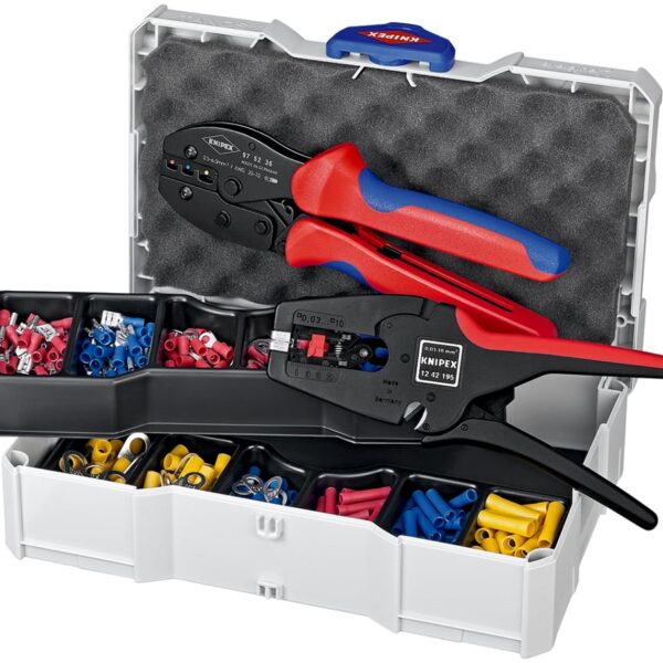 Knipex Set klešč za stiskanje in snemanje izolacije 97 52 36 + 12 42 195 v sistajnerju