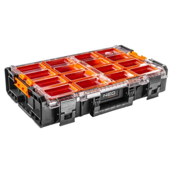 NEO TOOLS Modularni organizator 84-268, vodotesen, z izvlečnimi posodami