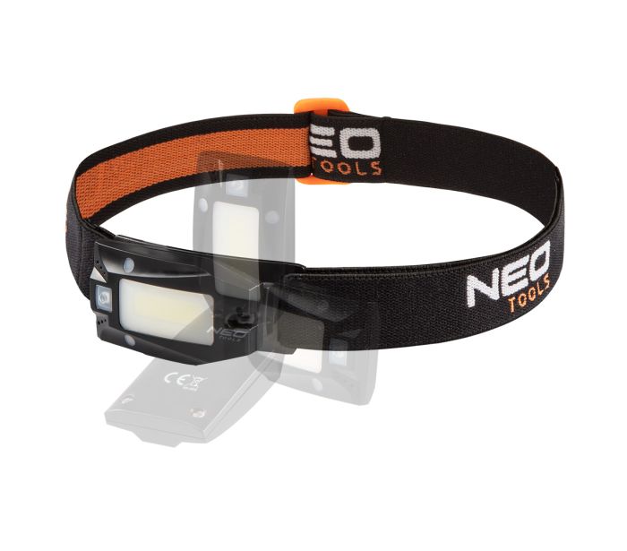 NEO TOOLS Naglavna polnilna svetilka 180 lm COB LED s senzorjem gibanja NEO TOOLS Naglavna polnilna svetilka 180 lm COB LED s senzorjem gibanja
