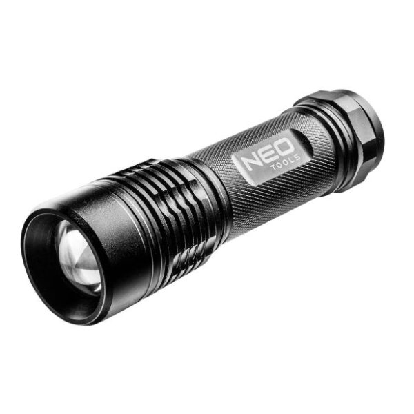 NEO TOOLS Ročna LED svetilka, 200 lumnov, zoom, IPX7