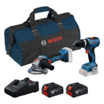 Bosch KOMBO set 18V: Udarni vrtalni vijačnik GSB 18V-65 + Kotni brusilnik GWS 18V-8