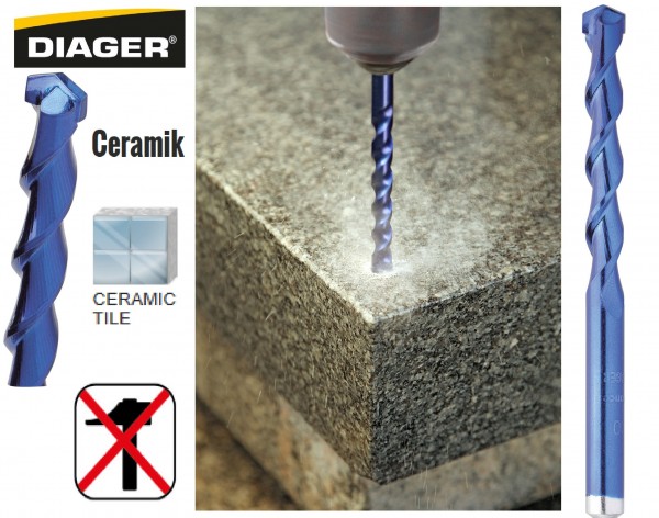 Diager sveder za keramične ploščice 10x120mm 245D10 Diager sveder za keramične ploščice 10x120mm 245D10