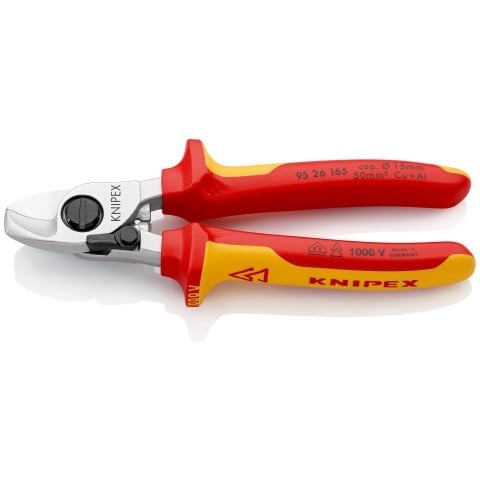 Knipex Klešče za kable VDE 165mm s povratno vzmetjo, 50mm²/Ø15mm