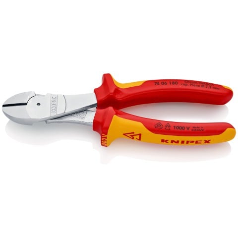 Knipex ojačane stranske ščipalne klešče 180mm 1000V Knipex ojačane stranske ščipalne klešče 180mm 1000V