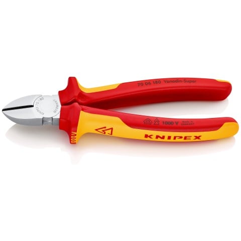 Knipex Bočne ščipalke 180 mm, izolirane 1000 V (KNIP70 06 180)