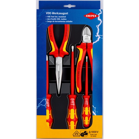 Knipex Komplet izoliranih klešč in izvijačev 1000V (3+3 kosi)