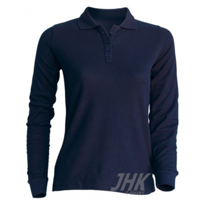 Ženska polo majica dolgi rokav, 100 % bombaž, 200 g/m² Ženska polo majica dolgi rokav, 100 % bombaž, 200 g/m²