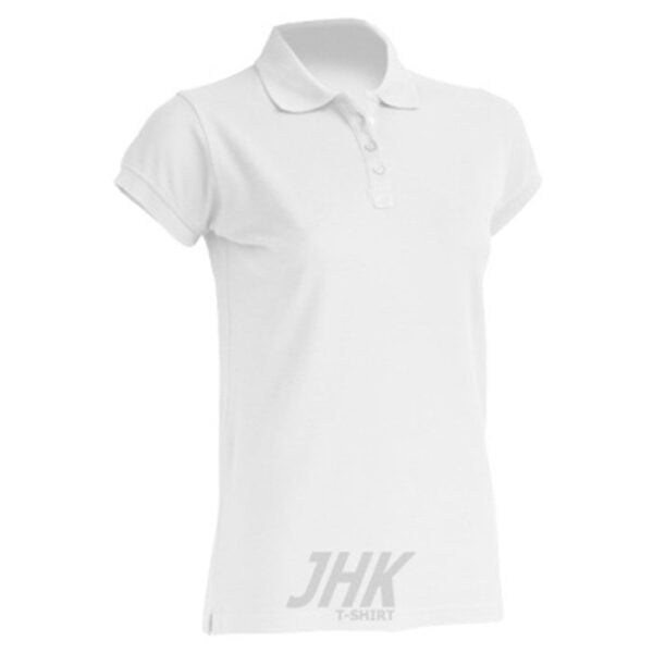Ženska polo majica, bela, 200 g/m² bombaž
