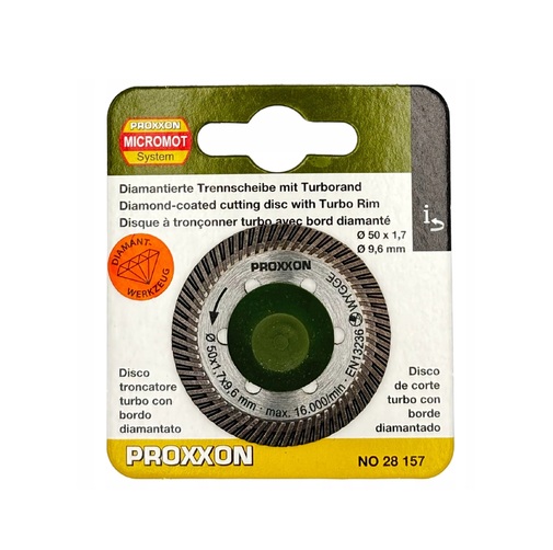 Proxxon diamantna rezalna plošča 50mm x 1,7mm Turbo PX 28157 (za LHW, LHW/A) Proxxon diamantna rezalna plošča 50mm x 1,7mm Turbo PX 28157 (za LHW, LHW/A)