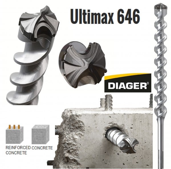 DIAGER Udarni sveder SDS-MAX Ultimax 646 35x540 mm