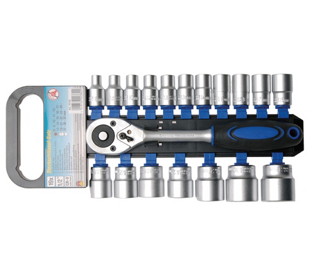 BGS Komplet nasadnih ključev 1/2", 8-32 mm, 19-delni BGS Komplet nasadnih ključev 1/2", 8-32 mm, 19-delni