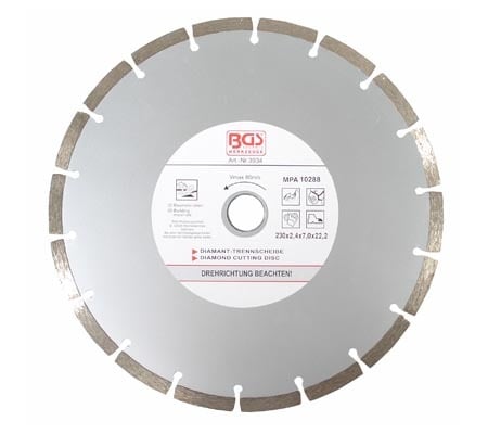 BGS Diamantna rezalna plošča segmentirana 230 mm
