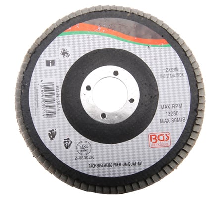 BGS Lamelni Brusni Disk 115mm za Inox, K60 BGS Lamelni Brusni Disk 115mm za Inox, K60