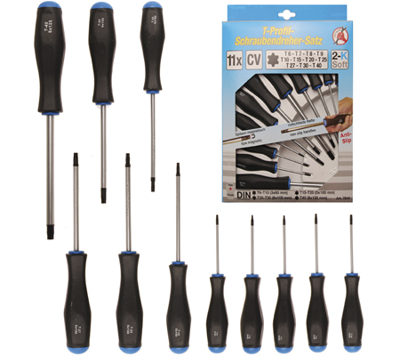 BGS Set Torx izvijačev T6-T40, 11-delni BGS Set Torx izvijačev T6-T40, 11-delni