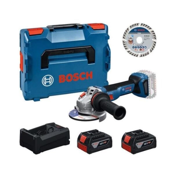 Bosch GWS 18V-11 S Akumulatorski kotni brusilnik (2x 5,0 Ah)