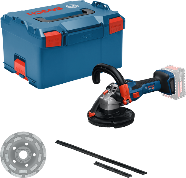 PLAVI BOSCH Akumulatorski brusilnik za beton GBR 18V-15 S (v L-BOXX-u 238) PLAVI BOSCH Akumulatorski brusilnik za beton GBR 18V-15 S (v L-BOXX-u 238)