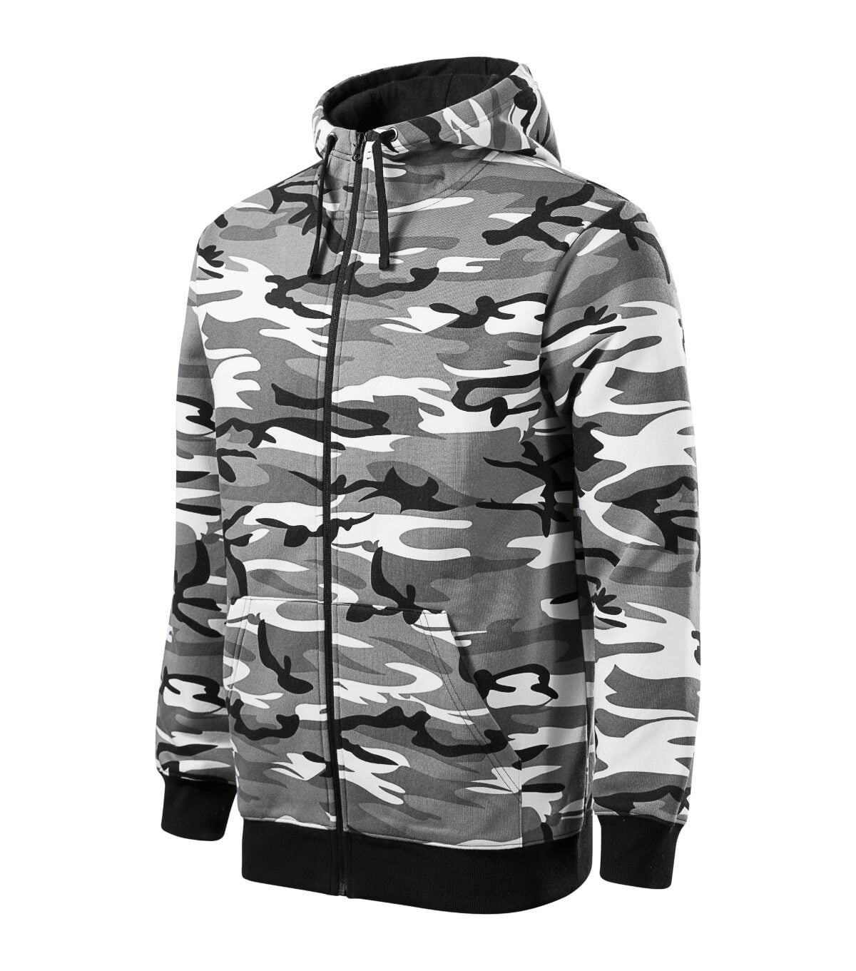 Malfini Moška jopa s kapuco CAMO ZIPPER C19, 3XL, Maskirno siva Malfini Moška jopa s kapuco CAMO ZIPPER C19, 3XL, Maskirno siva