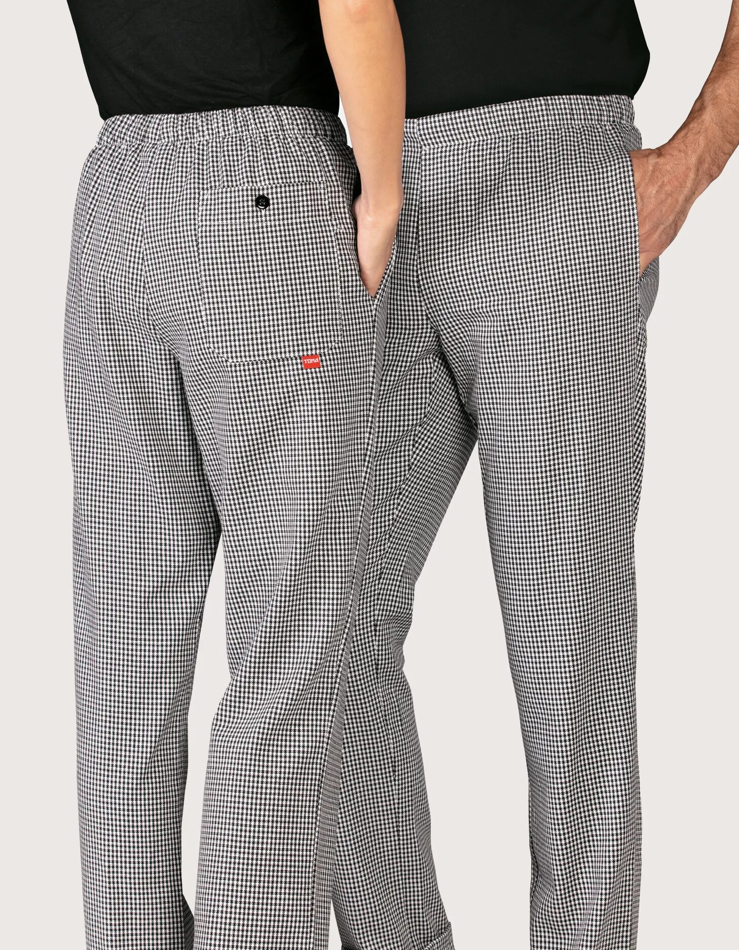 Toma Youniform CAPRI Unisex Kuharske Hlače – Pepita, 100% Bombaž z Elastičnim Pasom Toma Youniform CAPRI Unisex Kuharske Hlače – Pepita, 100% Bombaž z Elastičnim Pasom