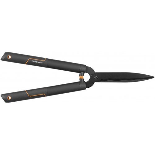 Fiskars škarje za živo mejo SingleStep, 580 mm, z valovitim rezilom