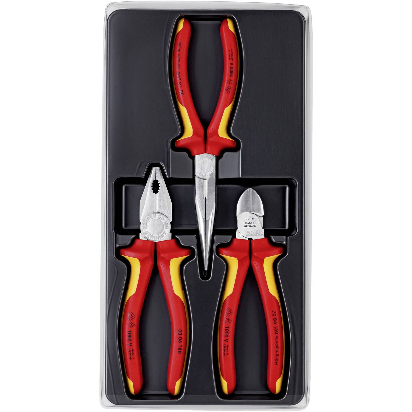 Knipex Set izoliranih klešč 1000V, 3-delni Knipex Set izoliranih klešč 1000V, 3-delni