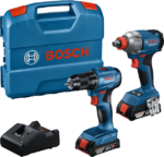 PLAVI BOSCH Akumulatorski set GDX 18V-285 + GSR 185-LI, 2x2,0Ah