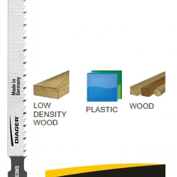 List za vbodno žago za les in PVC, 2,5x100mm, 5 kosov