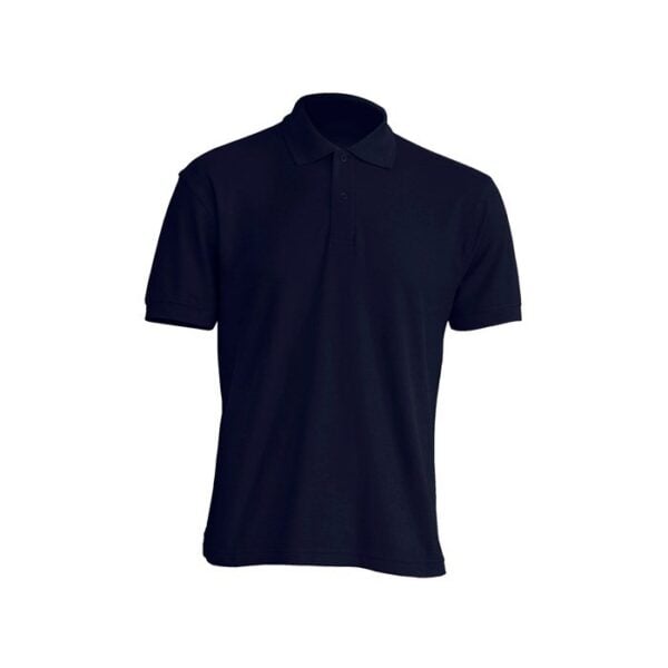 Moška polo majica s kratkimi rokavi, temno modra, 100% bombaž