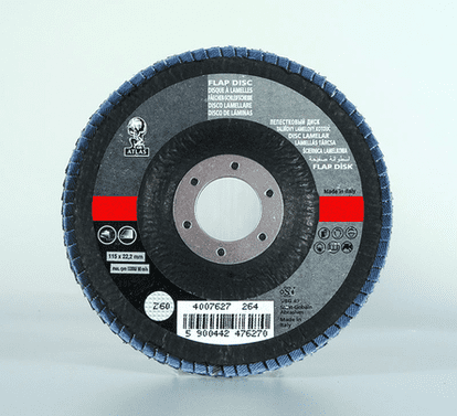 Lamelni brusni disk ATLAS KX663 115x22 mm, P80/P120, 10 kos
