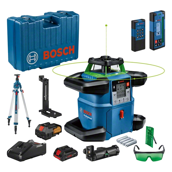Bosch GRL 650 CHVG profesionalni rotacijski laser z zeleno svetlobo in stativom BT 300 HD Bosch GRL 650 CHVG profesionalni rotacijski laser z zeleno svetlobo in stativom BT 300 HD