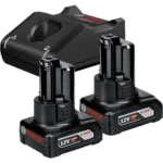 PLAVI BOSCH Set 2x Akumulator GBA 12V 6.0Ah in Hitri Polnilnik GAL 12V-40