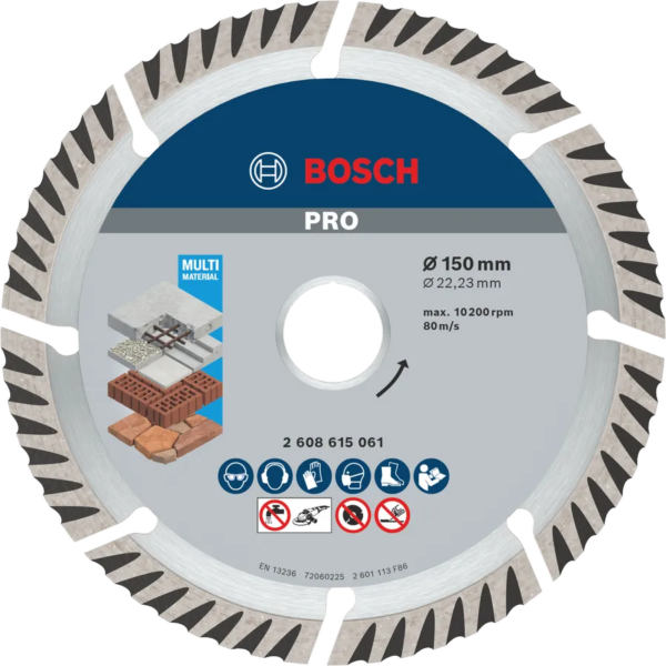 PLAVI BOSCH Diamantna rezalna plošča PRO Multi Material, 125 x 22,23 mm