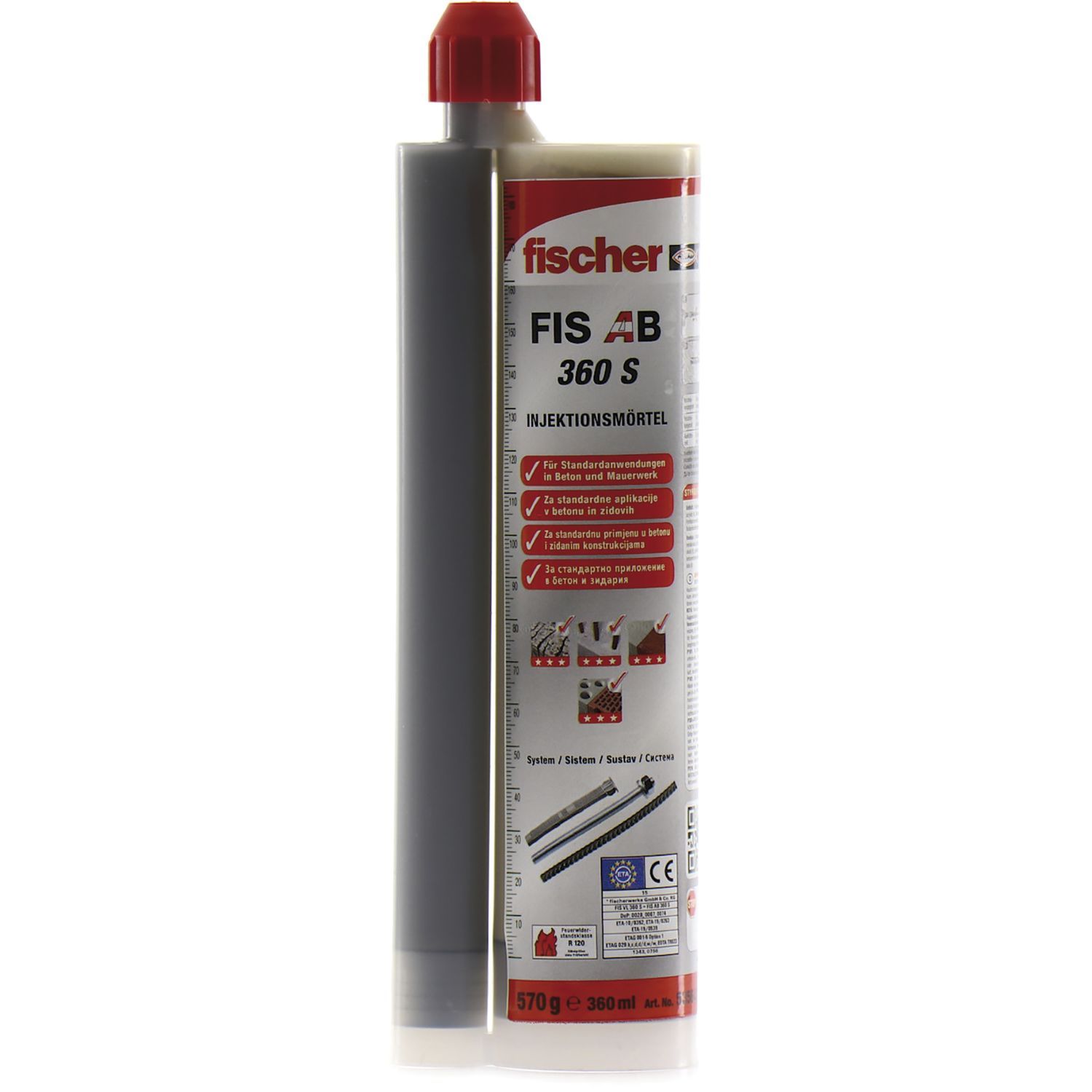 FISCHER FIS AB 360 S injekcijski mort 360ml – hitrovezni za beton in zidake