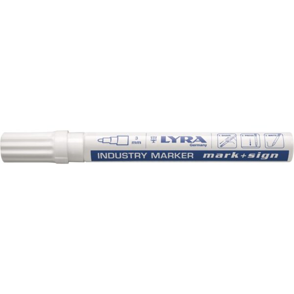 LYRA lak marker 114, bel, širina črte 3 mm