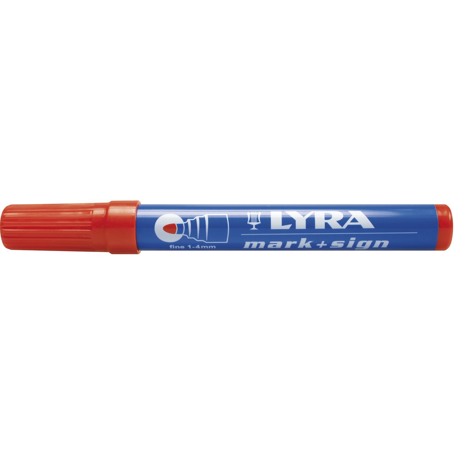 LYRA permanentni marker 112, rdeč, širina izpisa 1-4 mm, okrogla konica LYRA permanentni marker 112, rdeč, širina izpisa 1-4 mm, okrogla konica