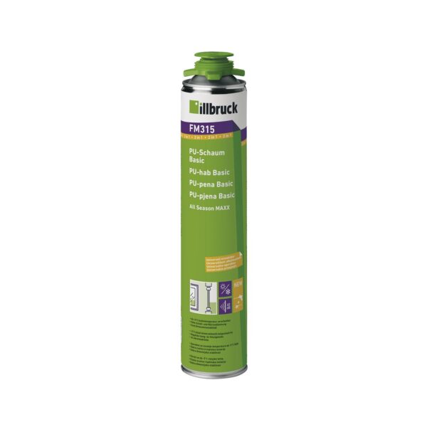 illbruck FM315 1K Pištoljska pur pena Basic All Season MAXX B3, 880ml