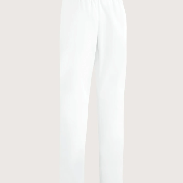 Toma Youniform ROBIN Unisex delovne hlače – Bele, pralne pri 70°C