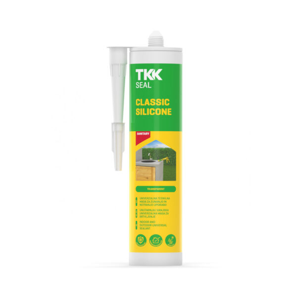 TKK SEAL CLASSIC Acetatni Silikonski Tesnilni Kit, Beli, 280 ml